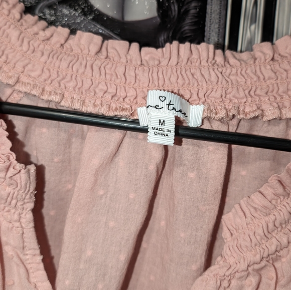 ♻️ $5 bin! Love Tree Summer Pale Peach Boho Top - Picture 4 of 5